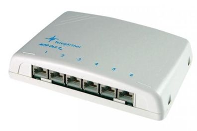 Telegärtner J02021A0050 Mini-Verteiler MPD6-HS K Cat.6A(IEC), alpinweiß