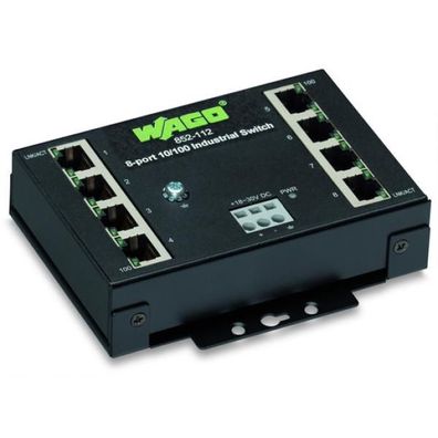 Wago 852-112 Industrial-ECO-Switch8 Ports 100Base-TXschwarz