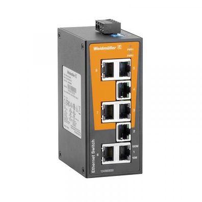 Weidmüller IE-SW-BL08-8TX Netzwerk-Switch (unmanaged), unmanaged, Fast Ethe...
