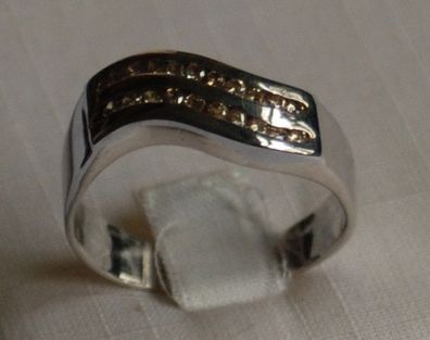Weißgold Memory Ring Brillant Diamant handarbeit 750 gold Neu wertig