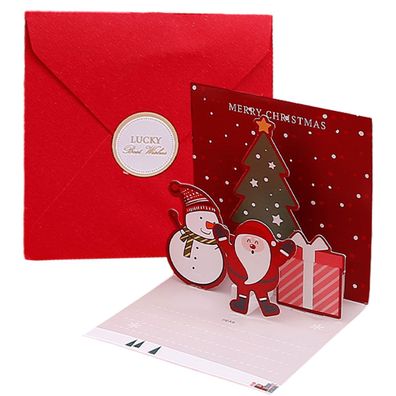 Weihnachten mit Umschlägen, Postkarten für Freunde, glücklich