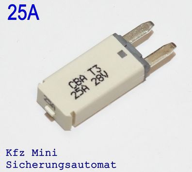 12V 25A KFZ Mini Flachstecksicherung Sicherungsautomat Sicherung