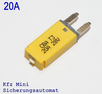 12V 20A KFZ Mini Flachstecksicherung Sicherungsautomat Sicherung