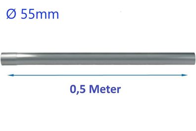 55mm 0,5 Meter Auspuff Rohr Powersprint Constructor 304 Edelstahl 905500