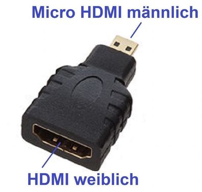 HDMI Adapter HDMI weiblich auf Micro HDMI männlich