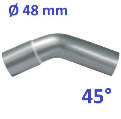 48mm 45° Bogen Auspuff Rohr Powersprint Constructor Edelstahl 304 AISI 904845