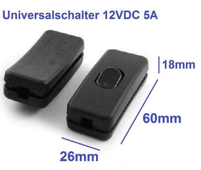12V 5A Universal Schalter An / Aus
