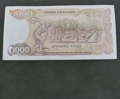 1000 Drachmen Banknote (neuere Variante) griechische Währung vor dem €