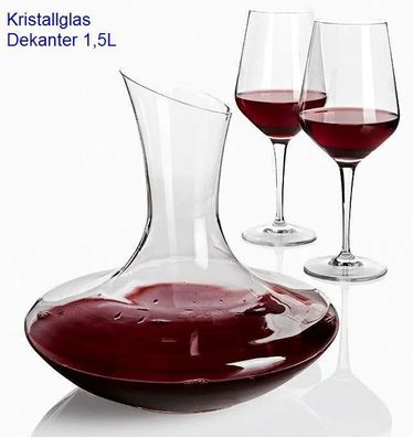 Wein Kristall Glas Dekanter 1,5 Liter