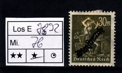 Los B7892: Deutsches Reich Dienst Mi. 76 *