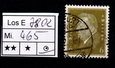 Los E7802 1: Deutsches Reich Mi. 465, gest.