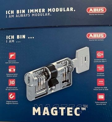 Abus Knaufzylinder Magtec 2500 Magnet Modular Sicherungskarte