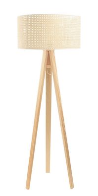 Stehleuchte Rattan Lampenschirmhöhe 26 50 147 Kiefer Natur Creme