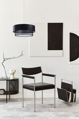 Hängeleuchte Duo ellegant 60 102 Metall Schwarz Lampenschirmhöhe 20 Schwarz