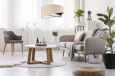 Hängeleuchte Galaxy 102 Lampenschirmhöhe 23 50 Metall Weiß Beige, Braun, Weiß