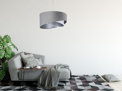Hängeleuchte Galaxy 102 Lampenschirmhöhe 23 50 Metall Weiß Grau, Weiß, Silber