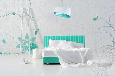 Hängeleuchte Galaxy 102 Lampenschirmhöhe 23 50 Metall Weiß Weiß, Mint