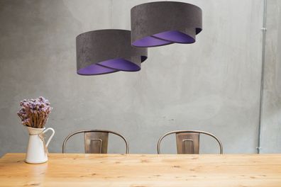 Hängeleuchte Galaxy 102 Lampenschirmhöhe 23 50 Metall Weiß Dunkelgrau, Violett