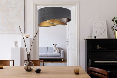 Hängeleuchte Galaxy Lampenschirmhöhe 23 50 102 Metall Weiß Dunkelgrau, Marmor, Gold