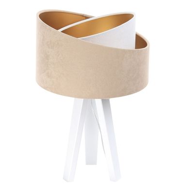 Tischlampe Galaxy Lampenschirmhöhe 18 30 45 Kiefer Weiß Beige, Weiß, Gold