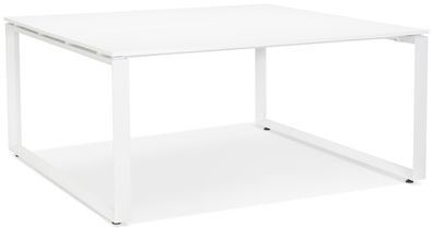 Kokoon Design Schreibtisch Abak Holz Weiß 140 cm Weiß Reinweiß mit ...