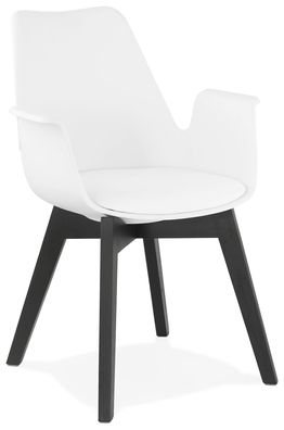 Kokoon Design Sessel Alcapone Weiß und Schwarz Tiefschwarz Weiß