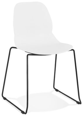 Kokoon Design Stuhl Claudi Weiß und Schwarz Weiß Tiefschwarz