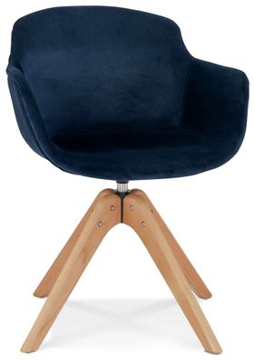 Kokoon Design Sessel Marnie Holz Blau Blau