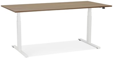 Kokoon Design Schreibtisch Droide Holz Wallnuss und Weiß 160 cm Rei...