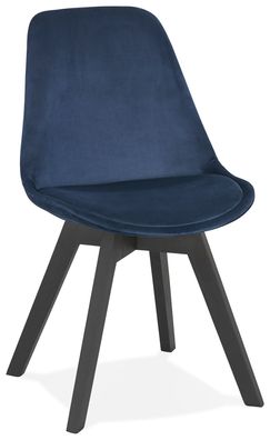 Kokoon Design Stuhl Phil Blau und Schwarz Tiefschwarz Blau