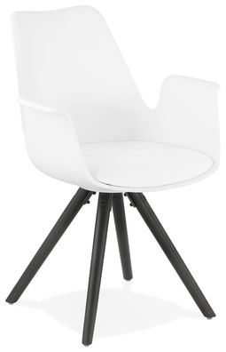 Kokoon Design Sessel Skanor Weiß und Schwarz Tiefschwarz Weiß