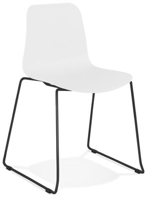 Kokoon Design Stuhl Bee Weiß und Schwarz Tiefschwarz Weiß