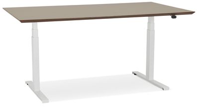 Kokoon Design Schreibtisch Sidebu Holz Wallnuss und Weiß 150 cm Wal...