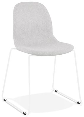 Kokoon Design Stuhl Silento Hellgrau und Weiß Reinweiß Hellgrau