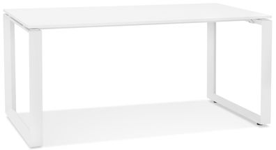 Kokoon Design Schreibtisch Abak Holz Weiß 160 cm Weiß mit Holzplatte...