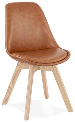Kokoon Design Stuhl Manitoba Braun und Natur Braun Naturbelassen