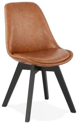 Kokoon Design Stuhl Manitoba Braun und Schwarz Tiefschwarz Braun