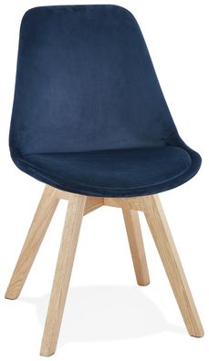 Kokoon Design Stuhl Phil Blau und Natur Naturbelassen Blau