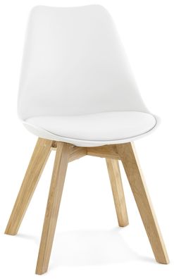 Kokoon Design Stuhl Tylik Kunstleder Weiß Weiß