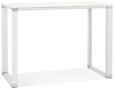 Kokoon Design Schreibtisch / Hochtisch Warner Holz Weiß 140cm Weiß mit Holzplatte