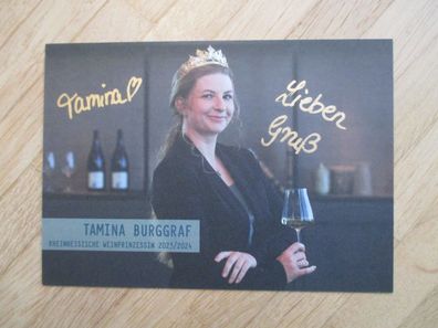 Rheinhessische Weinprinzessin 2023/2024 Tamina Burggraf - handsigniertes Autogramm!!!