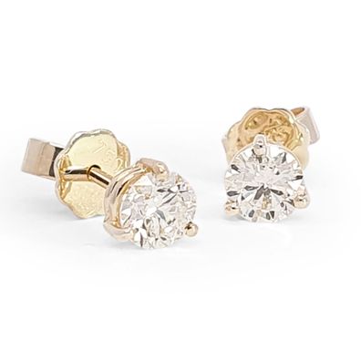 Brillant Diamant Ohrstecker Paar 750/ - Gelbgold 18 Karat Gold 1,02 ct IF/ F