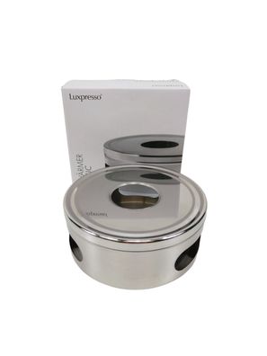 Luxpresso zweiteiliges Tee-Stövchen / Teewärmer aus Edelstahl, Ø 15 cm