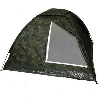 MFH 3 Personen Camping Zelt Monodom, 210x210x130 cm woodland, einwandig