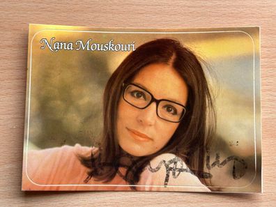 Nana Mouskouri Autogrammkarte orig signiert #7312