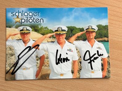 Schlagerpiloten Autogrammkarte orig signiert #7282