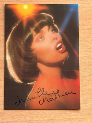 Mireille Mathieu Autogrammkarte orig signiert #7194