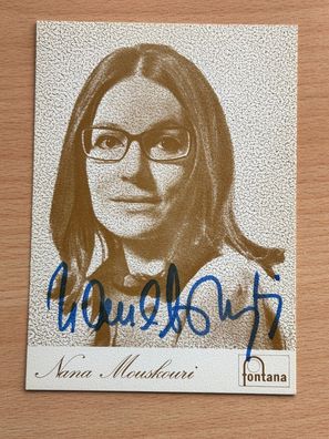 Nana Mouskouri Autogrammkarte orig signiert #7128