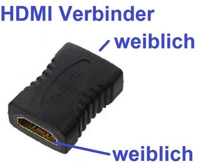 HDMI Adapter HDMI weiblich auf HDMI weiblich