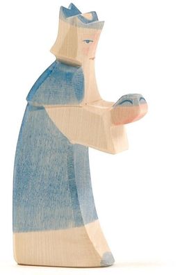 Ostheimer König blau Weihnachtskrippe Krippenfigur Holzfigur 41802 (Gr. Medium)